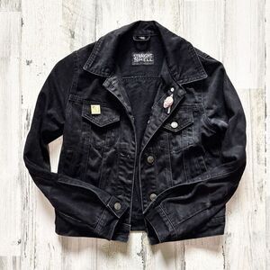 Straight to Hell Black Denim Jacket Size XS